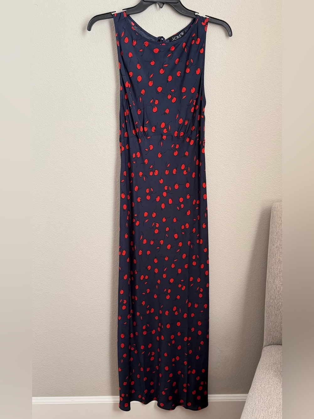 NWT! J. Crew Bias-cut slip dress in cherry print - Sz. 8